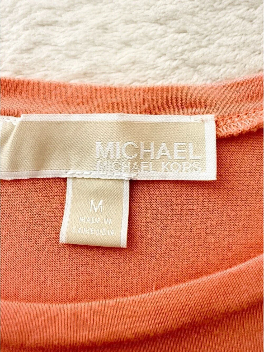 Michael Kors Coral Layered Sleeveless Blouse Women’s Top Size M